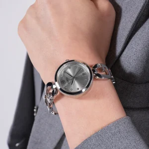 GUESS Ladies Silver Tone Analog Watch