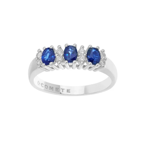 Anello in Oro, Diamanti e Zaffiri blu della Collezione Duchessa