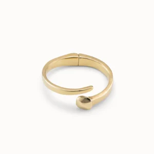 Bracciale uomo placcato oro 18k con molla nascosta e forma di chiodo
