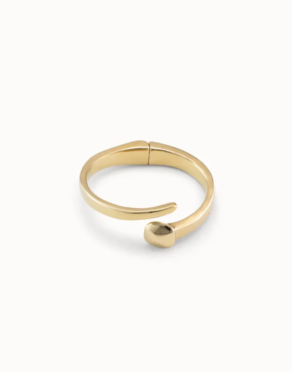 Bracciale uomo placcato oro 18k con molla nascosta e forma di chiodo