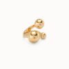 Anello placcato oro 18k con tre sfere di varie dimensioni