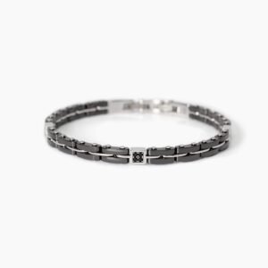 Bracciale con maglie in argento e ceramica Outside