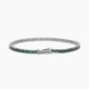 Bracciale tennis da uomo smeraldi sintetici TENNIS CLUB
