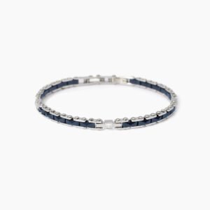 Bracciale con inserti in ceramica blu Outside