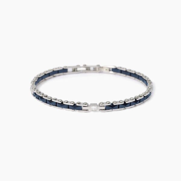 Bracciale con inserti in ceramica blu Outside