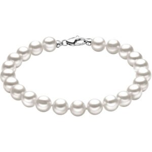 Bracciale in Oro e Perle di acqua dolce e charm stellla in argento.