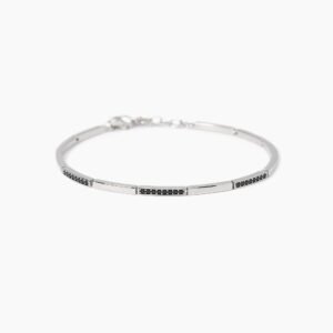 Bracciale con piastre e zirconi Dinamico