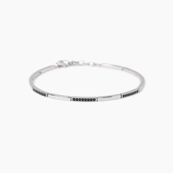 Bracciale con piastre e zirconi Dinamico