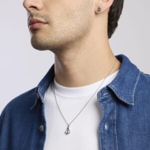 Collana in argento con ancora NAVY RULE