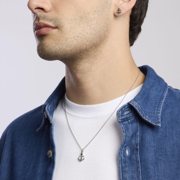 Collana in argento con ancora NAVY RULE