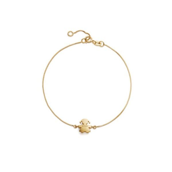 Bracciale I Tesorini con sagoma bimba in oro giallo