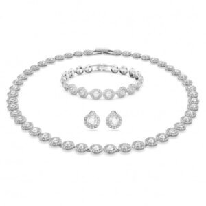 Set Angelic Taglio Round, Bianco, Placcato rodio