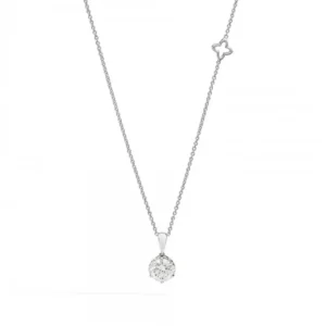 Collana punto luce in oro bianco