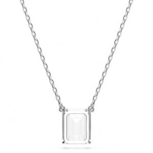 Pendente Stilla Taglio ottagonale, Bianco, Placcato rodio