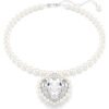 Collana Ariana Grande x Swarovski Crystal Pearl, taglio Heart, Cuore, Bianca.