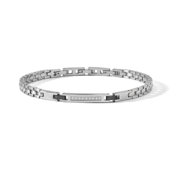 Bracciale Acciaio e Diamanti da uomo.