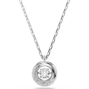 Pendente Dextera Taglio Round, Bianco, Placcato rodio