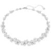 Collana Constella Taglio Round, Bianca, Placcato rodio