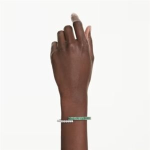Bracciale rigido Matrix Taglio misto, Verde, Placcato rodio M