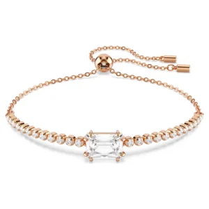 Bracciale Tennis Matrix Taglio misto, Bianco, Placcato color oro rosa