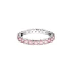 Anello Matrix Taglio Round, Rosa, Placcato rodio 52
