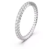 Anello Vittore Taglio Round, Bianco, Placcato color argento 52
