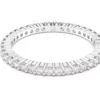 Anello Vittore Taglio Round, Bianco, Placcato color argento 55