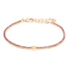 Bracciale Tennis Romantic Shine Metallo Rosa Cristallo