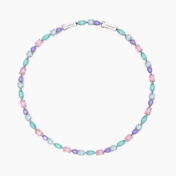 Girocollo con fusion stone multicolor Santorini