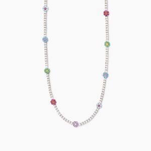 Girocollo tennis con elementi fiore Fior Fiore