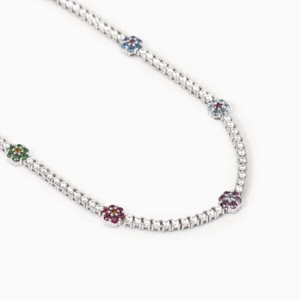 Girocollo tennis con elementi fiore Fior Fiore