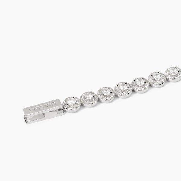 Bracciale tennis in argento con zirconi bianchi MILANESIENNE