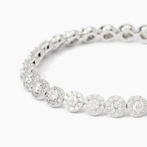 Bracciale tennis in argento con zirconi bianchi MILANESIENNE