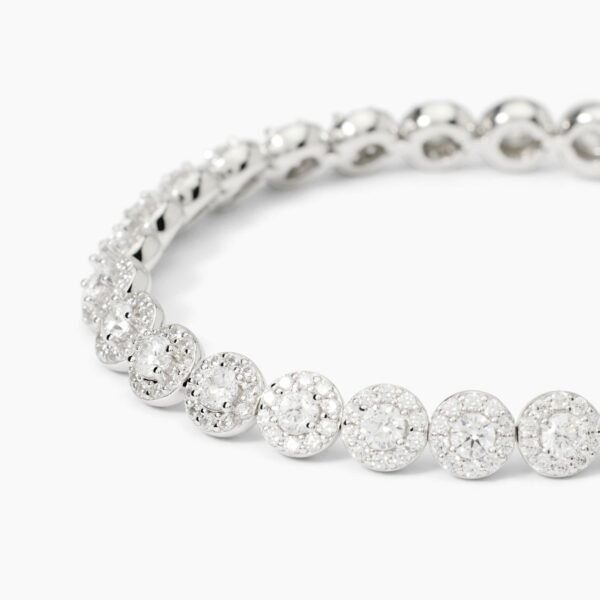 Bracciale tennis in argento con zirconi bianchi MILANESIENNE