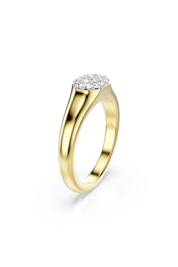 Anello Dextera Taglio misto, Bianco, Placcato color oro 48