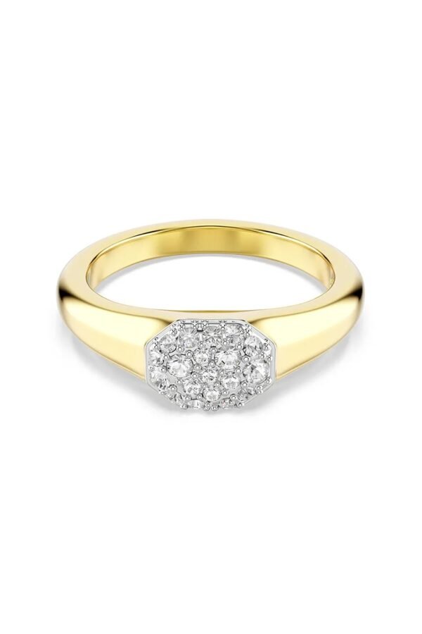 Anello Dextera Taglio misto, Bianco, Placcato color oro 48