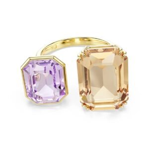 Anello aperto Millenia Taglio ottagonale, Multicolore, Placcato color oro 52