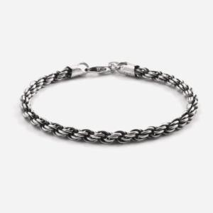 BRACCIALE CORDA IN ARGENTO 100