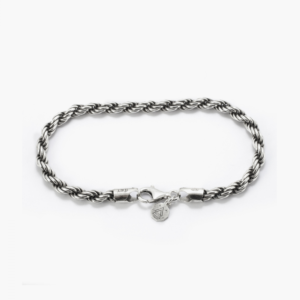BRACCIALE CORDA IN ARGENTO 100