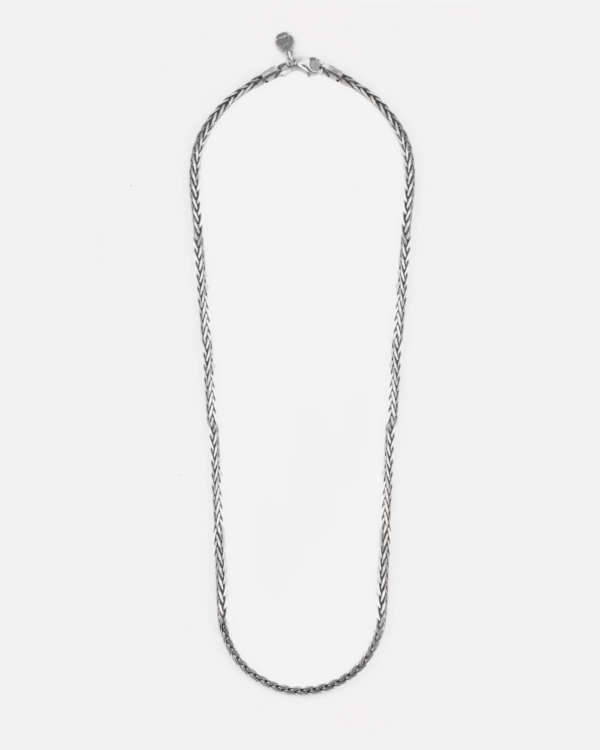 COLLANA TRECCIA DIAMOND BRAID IN ARGENTO
