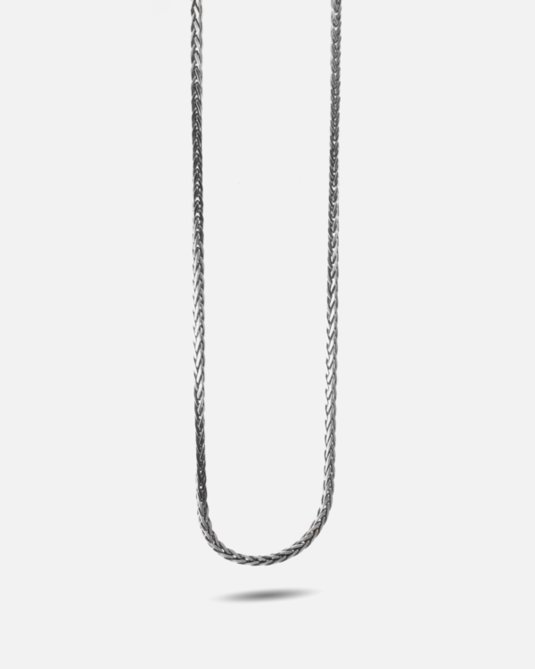 COLLANA TRECCIA DIAMOND BRAID IN ARGENTO