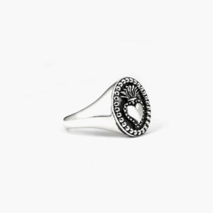 ANELLO CHEVALIER OVALE CUORE EX-VOTO