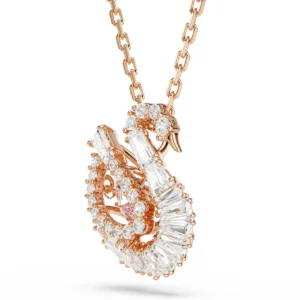 Pendente Swan Taglio misto, Cigno, Rosa