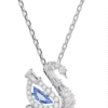 Pendente Swan Taglio misto, Cigno, Blu