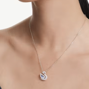 Pendente Swan Taglio misto, Cigno, Blu