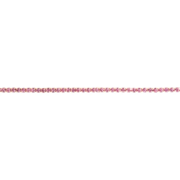 Bracciale Tennis Romantic Shine Metallo Rosa Cristallo