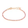 Bracciale Tennis Romantic Shine Metallo Rosa Cristallo