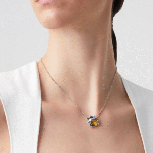 pendente leopardo eden Collana in Argento 925 e quarzo citrino