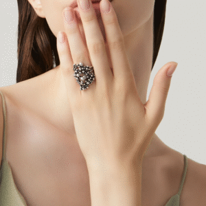 anello perlage Anello in Argento 925
