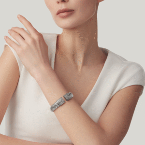 bracciale tubogas croco Bracciale rigido in Argento 925